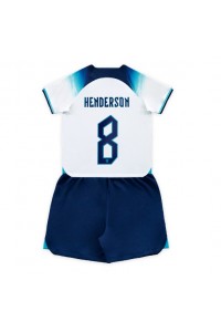Englanti Jordan Henderson #8 Jalkapallovaatteet Lasten Kotipeliasu MM-kisat 2022 Lyhythihainen (+ Lyhyet housut)